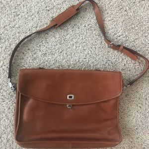 Coach brown leather work bag brown. Used but like new